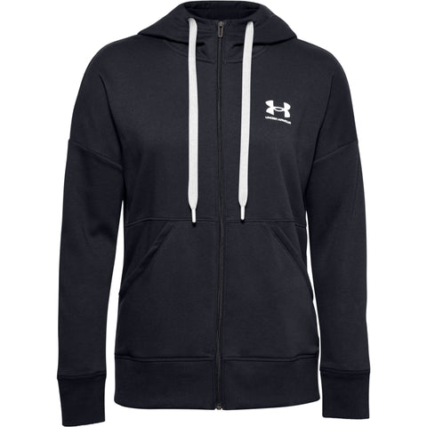 Under Armour Women's Rival Fleece Hoodie - Black/White