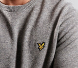 Lyle & Scott Men's Lambswool Crew Neck Jumper - Mid Grey