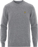 Lyle & Scott Men's Lambswool Crew Neck Jumper - Mid Grey