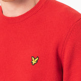 Lyle & Scott Men's Lambswool Crew Neck Jumper - Geradine Red
