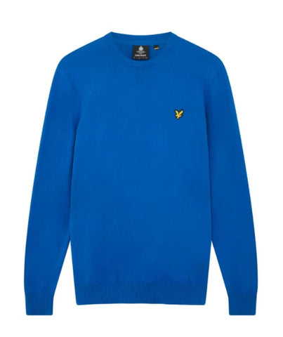 Lyle & Scott Men's Lambswool Crew Neck Jumper - Lake Blue