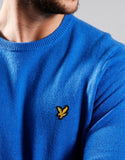 Lyle & Scott Men's Lambswool Crew Neck Jumper - Lake Blue