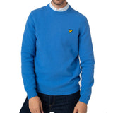 Lyle & Scott Men's Lambswool Crew Neck Jumper - Lake Blue