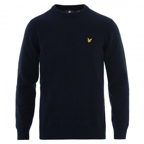 Lyle & Scott Men's Lambswool Crew Neck Jumper - Navy