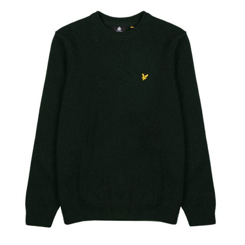 Lyle & Scott Men's Lambswool Crew Neck Jumper - Jade Green