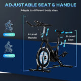 HOMCOM 8kg Flywheel Stationary Indoor Exercise Bike