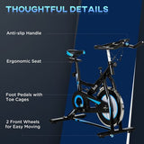 HOMCOM 8kg Flywheel Stationary Indoor Exercise Bike