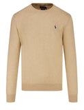 Ralph Lauren Men's 'POLO' Slim Fit Crewneck Jumper - Camel