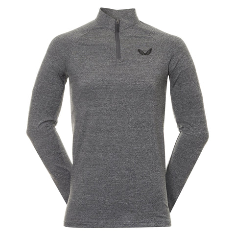 Castore Pro Tek Marl 1/4 Zip Top - Light Grey