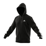 adidas Doubleknit 3-Stripes Full Zip Hoodie - Black/White