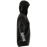 adidas Doubleknit 3-Stripes Full Zip Hoodie - Black/White