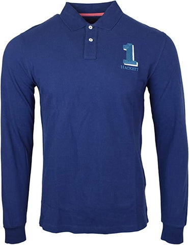 Hackett London New Classic Long Sleeve Polo - Navy