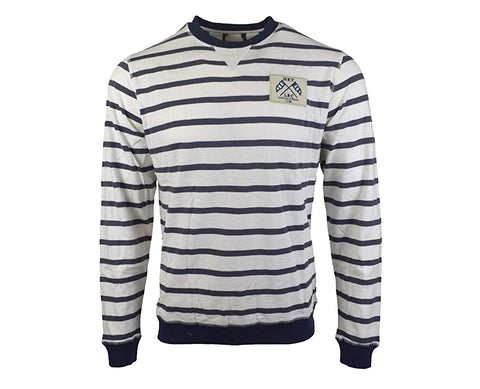 Hackett London Rowing Club HKT Striped Crew Neck Top - White/Blue