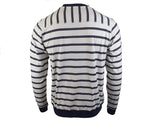 Hackett London Rowing Club HKT Striped Crew Neck Top - White/Blue
