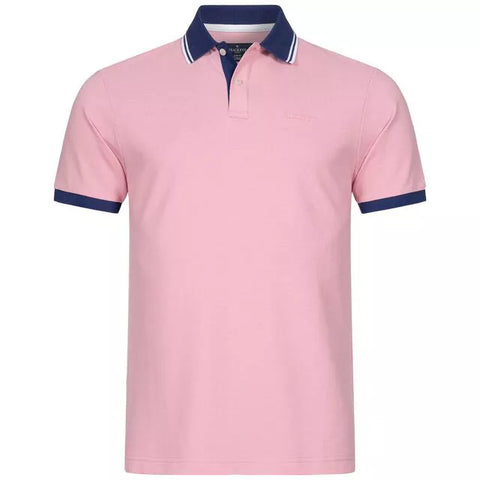 Hackett London Double Tip Polo Shirt - Pink