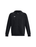 Under Armour Rival Fleece Full Zip Hoodie - Black/White