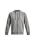 Under Armour Rival Fleece Full Zip Hoodie - Grey/White