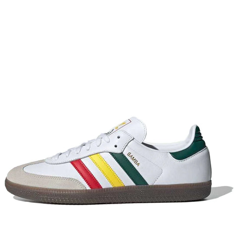 adidas Originals Samba OG Trainers - White/Green/Yellow/Red - UK 3 - 7