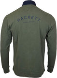 Hackett London Mr Classic Rugby Long Sleeve Polo - Green