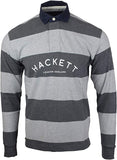 Hackett London Mr Classic Striped Rugby Top - Grey