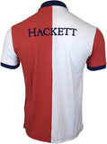 Hackett London Half Split Polo - Red/White
