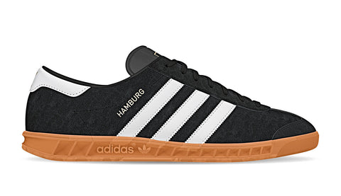 adidas Originals Hamburg Suede Trainers Black/White – AL Brands